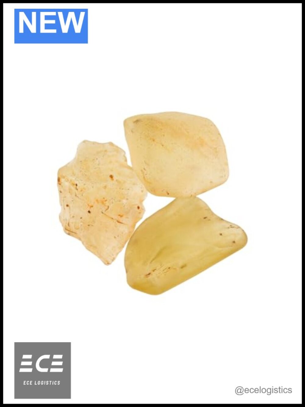 Raw Libyan Desert Glass Gemstone 3pc AAA Rough Natural Specimen